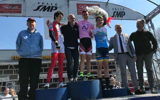 il podio di monte san pietro con Myles Porcelli ed il presidente Florido Barale