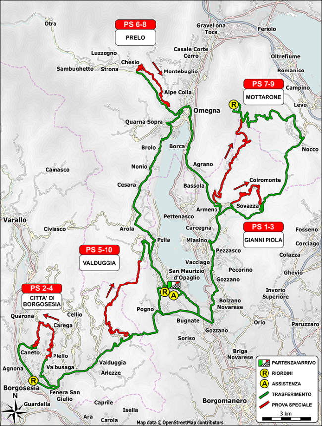 mappa rally rubinetto 2018