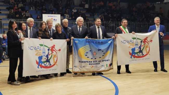 novara citta europea sport 25 ufficiale cerimonia