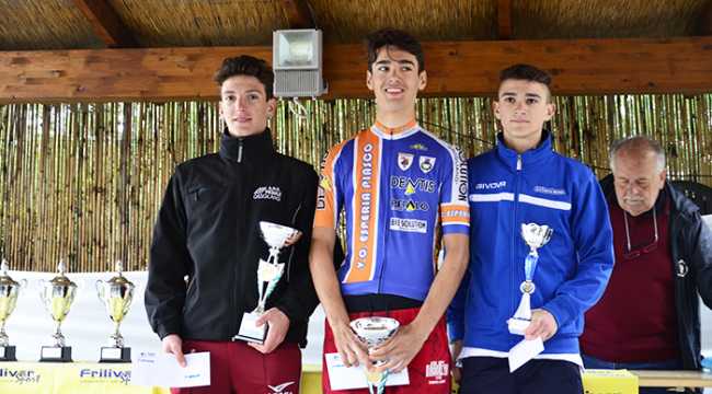 pedale ossolano il podio della Coppa Giacosa 2 Bozzola1Frontera 3Giubergia