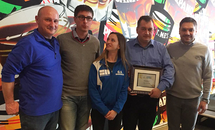 Premiata all'Eataly a Torino Paola Varano dell'Asd Bognanco