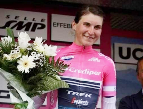 elisa longo Borghini maglia rosa