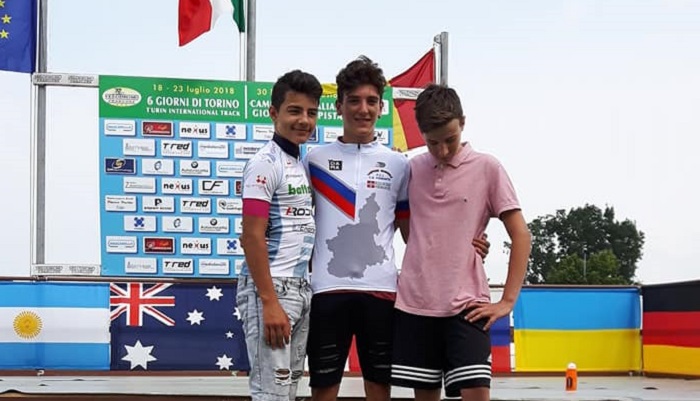Mirko Bozzola, del Pedale Ossolano, campione Regionale nell'individuale a punti